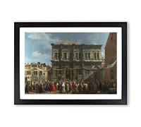 Giovanni Canaletto The Feast Day of St Roch Framed Print | A2 Oak Framed Wall Art | Ready to Hang | Modern Nature Picture | Living Room Bedroom Lounge Office
