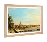 Giovanni Canaletto The Thames Somerset House Framed Wall Art Print A2 Oak