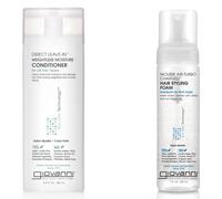 GIOVANNI Direct Leave-In Conditioner 8.5 oz. & Air Turbo Styling Mousse 7 oz. Defined Style Set for Curly Girls Lightweight Medium to Firm Ho