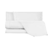 Giovanni Dolcinotti 100% White Toronto Pure Cotton Duvet Cover Set for Double Bed - 100% Hypoallergenic and Antibacterial