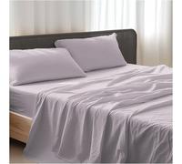 Giovanni Dolcinotti 4-Piece Double Bed Sheet Set, Microfibre, Silver Pink, Detroit Model - Fitted Sheet, Top Sheet and 2 Pillowcases 50 x 80 cm