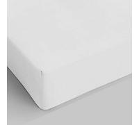Giovanni Dolcinotti Bed Collection - Double Bed Sheets 100% Cotton 160x200 cm, Bottom Sheet with Double Corners Anti-mite, Hypoallergenic and Breathable - Made in Italy - White Color