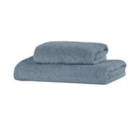 Giovanni Dolcinotti MADE IN ITALY Set of 2 Bath Towels 450 gsm Cotton Terry Towels, 110 x 60 cm + 60 x 40 cm, Soft to the Touch, Made in Italy, Plain Hail