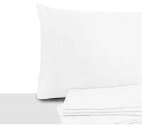 Giovanni Dolcinotti | Set of 2 Pillow Cases Double and Single Bed 40 x 60 cm - 100% Cotton - Made in Italy - White Colour