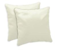 Giovanni Dolcinotti Set of 2 Sofa Cushion Covers 40 x 40 cm - Decorative Cushion Covers - 100% Cotton - Covers with Hidden Zip - Cream - Atlanta Model