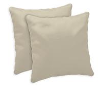Giovanni Dolcinotti Set of 2 Sofa Cushion Covers 50 x 50 cm - Decorative Cushion Covers - 100% Cotton - Covers with Hidden Zipper - Sand - Atlanta Model