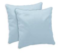 Giovanni Dolcinotti Set of 2 Sofa Cushion Covers 50 x 50 cm - Decorative Cushion Covers - 100% Cotton - Covers with Hidden Zipper - Sky - Atlanta Model