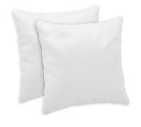 Giovanni Dolcinotti Set of 2 Sofa Cushion Covers 50 x 50 cm - Decorative Cushion Covers - 100% Cotton - Covers with Hidden Zipper - White - Atlanta Model