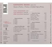 GIOVANNI MOSSI: SONATE E VIOLINO, E VIOLONE O CIMBALO OPERA PRIMA NEW CD