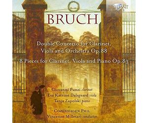 Giovanni Punzi; Eva Katrine Dalsgaard; Tanja Zapolski; Copenhagen Phil; Vincenzo Militarì - Bruch: Double Concerto For Clarinet, Viola And Orchestra Op.88, 8 Pieces For Clarinet, Viola And Piano, Op.83