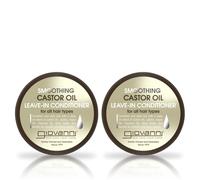 GIOVANNI Smoothing Castor Oil Leave-In Conditioner - All Hair Types Moisturize Hair & Scalp Hydrate & Tame Frizz Jojoba Argan Oil Coconut Oi