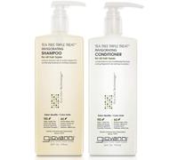 GIOVANNI Tea Tree Triple Treat Invigorating Shampoo & Conditioner Set - Cooling Peppermint Eucalyptus Rosemary Helps Dry Flaky Scalp Salon Qualit