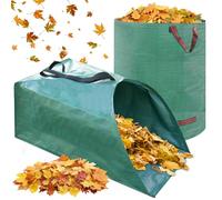 GIOVARA 200L Dustpan Type Garden Waste Bag, 300L Garden Waste Bags, Heavy-Duty Leaf Collection Bags with Handles, Waterproof Heavy, Foldable, Reusable