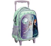 GIOVAS S.A. Frozen Idyllic Nursery Backpack for Girls 3-6 Years - Children's Backpack with 2 Wheels and Front Pocket, Rolling Backpack Trolley Backpack Nursery with Anna and Elsa 30 x 25 x 15 cm