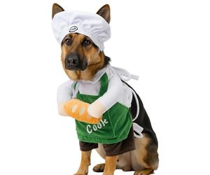 GioXtra Funny Dog Chef Costumes - M Cat Baker Pet Costume Baking Chef Adjustable Suit for Small Medium Large Dog Cat Lover White Elephant Gift Christmas New Year Birthday Party Favor Photo Prop Supply