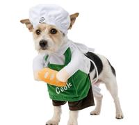 GioXtra Funny Pet Costumes - Dog Baker Costume S Size Baking Chef Adjustable Pet Suit for Small Medium Large Dog Cat Lover White Elephant Gift Christmas New Year Birthday Party Favor Photo Prop Supply