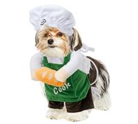 GioXtra Funny Pet Costumes - XS Dog Cat Baker Costume Baking Chef Adjustable Pet Suit for Small Medium Large Dog Cat Lover White Elephant Gift Christmas New Year Birthday Party Favor Photo Prop Supply
