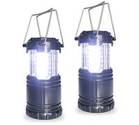Gioyonil LED Camping Lantern Lamp, 2 Pack Portable Battery Powered Collapsible Tent Lights Pop Up Flashlight Survival Kits for Storm, Home Emergency, Power Cuts, Hiking, Fishing