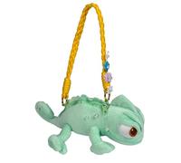 Giozakos Lizard Plush Toy and Shoulder Handbag - Chameleon Shape Fluffy Plush Detachable Strap Multi-Functional Storage, 9.5 Inch Cute Fashion Accessory for Theme Parks and Daily Outings