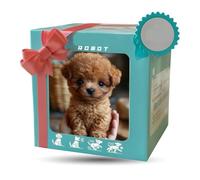Froplay Zoomer Pup Robotic Dog Realistic Pet, 2025 Realistic Robot Puppy, Interactive Robot Dogs with Touch Sensing, Lifelike Sounds, Walking, Barking, Gifts suitable for boys and girls (brown)