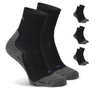gipfelsport Hiking Socks Made of Merino Wool - Socks for Outdoor Trekking I Trekking Socks Hiking Socks with Natural Virgin Wool for Women, Men and Children, Black (3 x pair set), 42-44