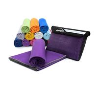 gipfelsport Microfibre towel | Microfibre bath towel, travel towel, beach towel | Quick-drying, ultra-light, space-saving | Purple | S(80x40cm)