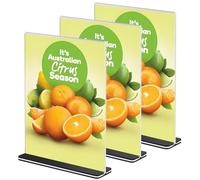 Gipizi A5 Acrylic Table Display Stand, 3 Pieces Acrylic Menu Holder for Restaurants, Office, Hotel, Wedding Photo Holders (A5_3 Pieces)