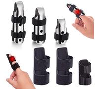 GIPIZI Trigger Finger Splints 6Pcs Finger Support Brace for Broken Fingers Straightening and Knuckle Immobilization, Metal Finger Stabilizer for Adults and Children