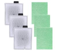Gipnva Fish Tank Filter Cartridges, Dual-Layer Mechanical & Carbon/Algae Pads, Interpet Filter CF2 forKeep Aquarium Water Crystal Clear (3 x Cartridge, 3 x Algaway Pad)
