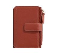 Gipnva RFID Blocking Wallet for Women, 18 Card Slots, 1 Bill Compartment, 1 Zip Coin Pocket, PU Leather Ladies Purse, Credit Card Holder for Daily Use, Travel, Office, Shopping and Gift Giving(Red)