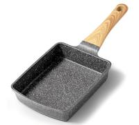 GiPP Tamagoyaki Induction Frying Pan, 18 x 13 cm, Japanese Omelet Pan, Granite Non-Stick Coating, PFOS/PFOA-Free, Versatile Small Pan for Fried Breakfast, Eggs, Sausage, Bacon, Cheese, Grey