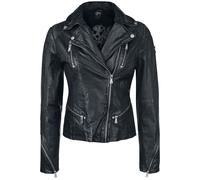 Gipsy Happy Silver Leather Jacket black 3XL