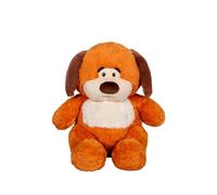 Gipsy Toys - Plush Chubby Dog Light Brown and Beige Dog Dark Brown Ears - 40 cm