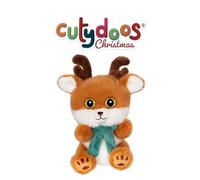 Gipsy Toys - Plush Toy Race Ginger CUTYDOOS Christmas - 13 cm - Brown and Green Scarf
