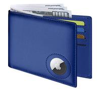GIPUSSON Slim Leather Wallet for Men Airtag Hidden,Large Bifold Mens Wallet RFID Blocking with ID Windows,Credit Card Holder for Men Wallet, E-Dark Blue, Fashion