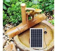 GIQKDZNUO 14",Solar Bamboo Fountain, Solar Powered Water Fountain with Pump And Solar Panel, Zen Garden Decor Feng Shui Outdoor Garden Feature Decor,for Indoor Outdoor Backyard Lawn
