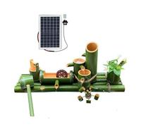 GIQKDZNUO 70cm,Solar Bamboo Water Fountain, Zen Garden Decor Feng Shui Outdoor Garden Feature Decor with 12V Pump, 10W Solar Panel, Water Filter, 2M Water Tube, Japanese Garden Feature Spout