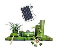 GIQKDZNUO 85cm,Solar Bamboo Fountain, Bamboo Garden Water Fountain with USB DC 3W Water Pump,9V10w Aluminum Frame Solar Panel,12V5wdc Water Pump,for Backyard Lawn