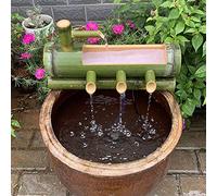 GIQKDZNUO Bamboo Fountain Garden Decor Water Spout With Pump Garden Decoration Waterfall Outdoor Japanese Sculptures Statues Arts Crafts,50cm,indoor fountains and waterfalls tabletop