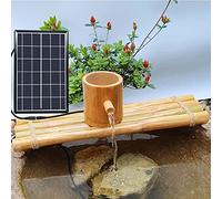 GIQKDZNUO Bamboo Solar Fountain with Pump, Bamboo Feng Shui Water Fountain Outdoor Japanese Garden Feature Decorate, for Indoor Outdoor Backyard Lawn,90CM