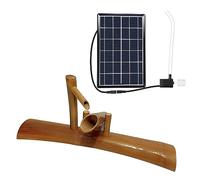GIQKDZNUO Handmade Bamboo Fountain, Outdoor Freestanding Fountains with Solar Pump, Zen Garden Water Fountain, Backyard Pond Water Fountain Kit, Gift for Mother, Girlfriend, Daughter, Wife,60cm