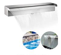 GIQKDZNUO Pool Fountain Stainless Steel Waterfall, Rectangular Waterfall Pool, Pool Fountain 304 Fountain Ground Pond Swimming Pool Garden Outdoor Pool Fountain 300Ml