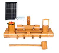 GIQKDZNUO Solar Fountain Zen Garden Water Fountain Bamboo WaterRocking Pump Water Landscape,japanese Garden Decoration,70cm