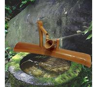 GIQKDZNUO Solar Outdoor Bamboo Water Fountains, Zen Landscaping Water Fountain, Backyard Pond Water Feature Fountain, Japanese Garden Decoration, for Desk Patio Yard, 20 Inch