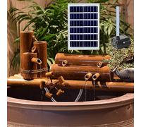GIQKDZNUO Water Fountain with Pump for Outdoor, Bamboo Solar Water Fountain, with Water Wheel Feng Shui Zen Garden Water Fountain, Combine with Any Container to Create Your Own Fountaion