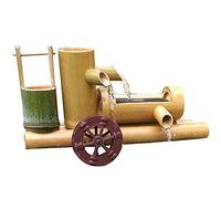 GIQKDZNUO Zen Garden Water Fountain Bamboo WaterRocking Pump Water Landscape, Water Fountain Japanese Garden Decoration,30Cm