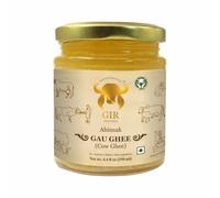 GIR GAUVEDA Grass Fed A2 Gir Cow Ghee 6.4 Oz (190 ML) | Clarified Butter | Non-GMO, Lactose-Free, Keto Friendly | Bilona Method | Ahinsak Gau Ghee