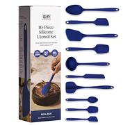 GIR: Get It Right 10 Piece Silicone Utensil Set - Ladle, Spatula, Flip, Spoon & Spoonula, Non-Stick, Heat Resistant, Dishwasher Safe, Silicone Kitchen Utensils, Baking Supplies