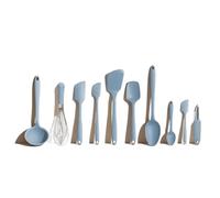 GIR: Get It Right - 10 Piece Silicone Utensil Set - Ladle, Spatulas, Flip, Spoons, Whisk, Potato Peeler & Spoonula, Heat Resistant, Dishwasher Safe, Kitchen Utensil, Baking Supplies - Slate