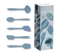 GIR: Get It Right - 5 Piece Silicone Cooking Utensils Set - Ladle, Spatula, Flip, Spoon & Spoonula - Non-Stick, Heat Resistant & Dishwasher Safe - Silicone Kitchen Utensils - BPA & BPS Free - Slate